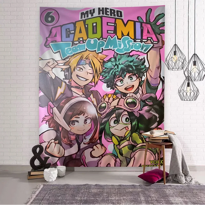 My Hero Academia Anime Tapestry Wall Hanging – Cute Decorative Room Decor for Bedroom, Living Room & Home Interior Styling