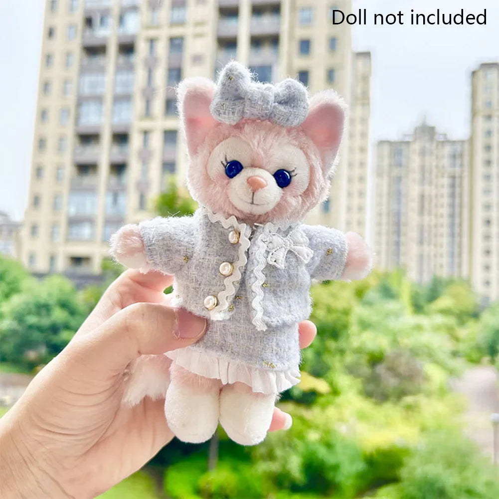 17cm Labubu Plush Doll Clothes - Kpop EXO Idol Outfit V1 V2 Black Dress Suit Accessories Gift