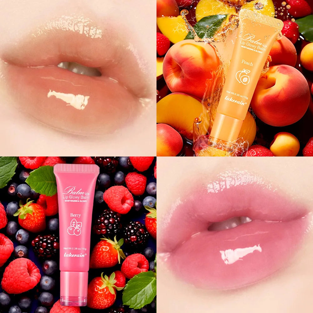 Moisturizing Lip Glow Balm - Hydrating Liquid Lip Gel Mask for Smooth Plump Lips, Dead Skin Removal & Lip Line Care 10g