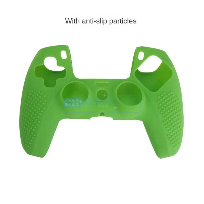 Anti-Slip Studded Silicone Cover for PS5 DualSense Controller - Water Print Rubber Skin with 2 Thumb Grips