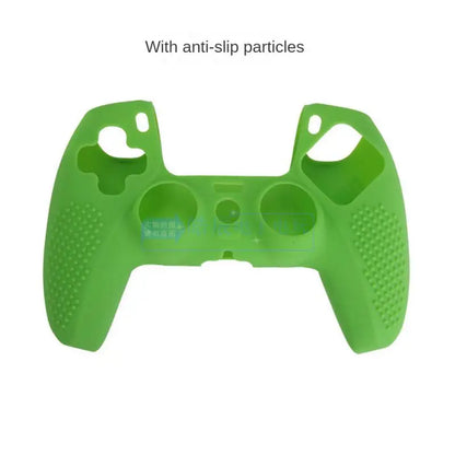 Anti-Slip Studded Silicone Cover for PS5 DualSense Controller - Water Print Rubber Skin with 2 Thumb Grips
