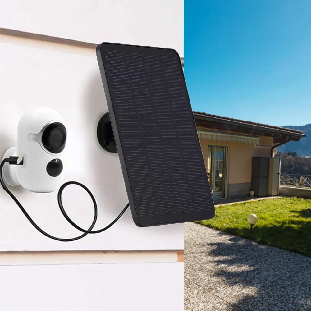 10W 5V Solar Panel Charger – 2 in 1 Micro USB & Type-C for Security Cameras & Small Home Light Systems