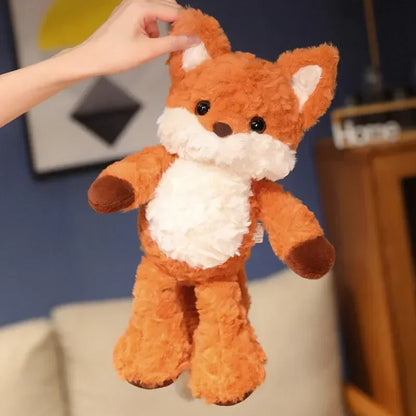 35cm/50cm Cute Fluffy Orange Fox Plush Toy – Soft Cartoon Stuffed Doll, Perfect Birthday Gift