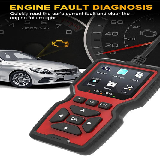 OBD2 Auto Engine Fault Diagnostic Tool V519 – Multi-Language Detector & Reading Card