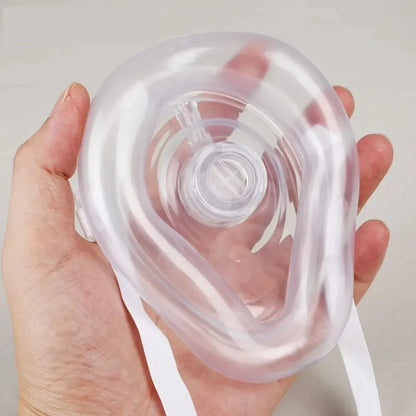 Professional CPR Breathing Mask with One-Way Valve — Reusable First Aid Rescue Tool
