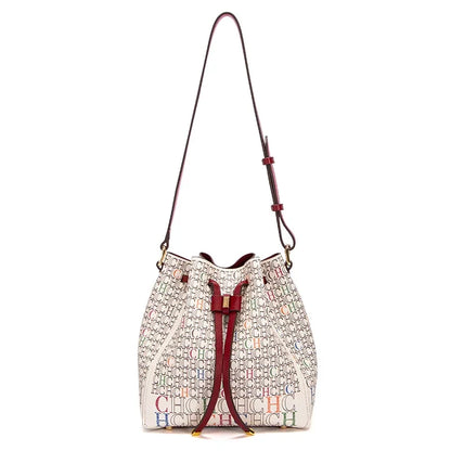 Luxury Women’s Bucket Handbag — Classic Designer Shoulder Bag with Fashion Print, Stylish Wallet for Women