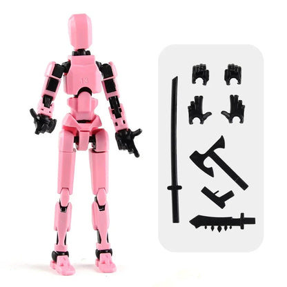 DIY Luminous T13 Multi-Joint Shapeshift Robot & Dog – 3D Printed Movable Mannequin Action Figures for Kids & Gifts