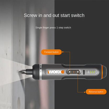 WORX WX242 Mini Electric Screwdriver Set – Smart Cordless, Rechargeable with 30 Bits & Power Drill Tools