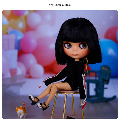 ICY DBS Blyth 1/6 Joint Doll – 30cm Tan Skin Matte Face BJD Girl Doll Toy Gift