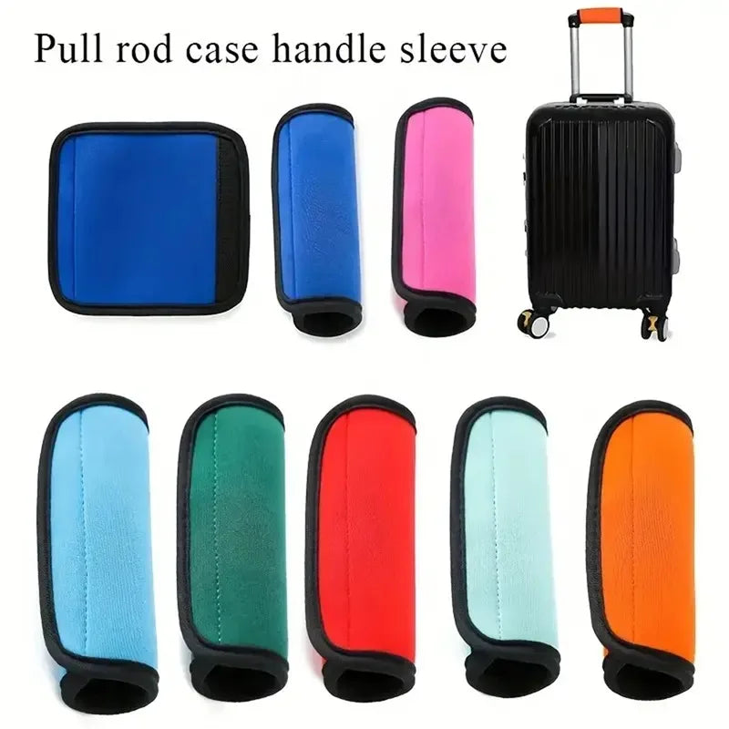 Neoprene Luggage Handle Wrap - Comfortable Grip Identifier and Protective Cover for Suitcase and Stroller