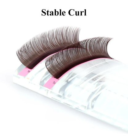 NAGARAKU Brown Eyelash Extensions – Soft Natural Synthetic Mink Individual Lashes 16 Lines for Professional Makeup