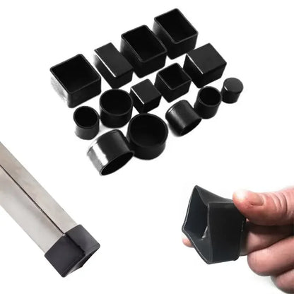 Square Silicone Chair Leg Caps – Non-Slip Furniture Foot Covers for Table & Chair Legs, Floor Protector Pads, Dust & Scratch Guards for Home Furniture Stability