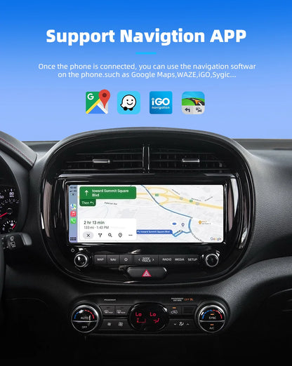 EKIY 2-in-1 Wireless CarPlay & Android Auto Adapter — AI Smart Box for Cars with Wired CarPlay Support