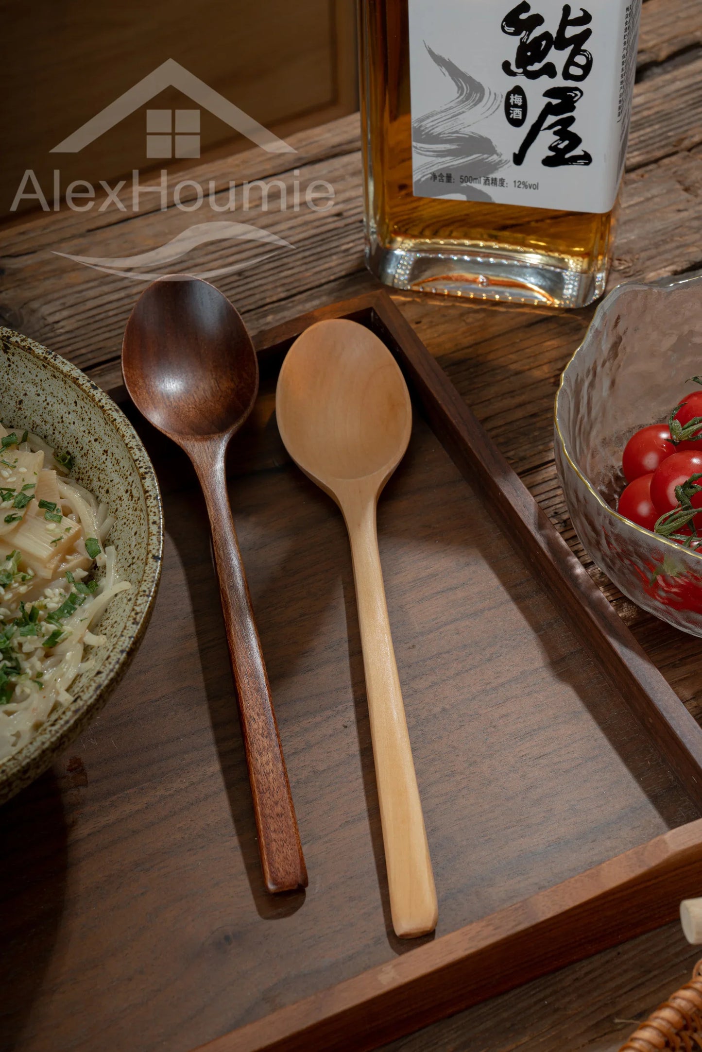 6-Piece Bamboo Wooden Spoon Set – 9” Korean Style Natural Wood Spoons for Soup, Cooking & Mixing