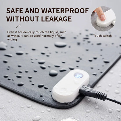 Adjustable Waterproof Electric Heating Pad - Intelligent Heated Mat for Home and Office