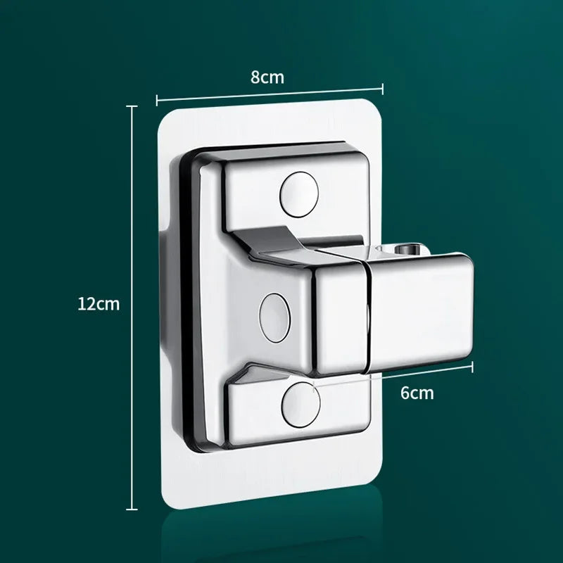 ABS Wall-Mounted Shower Head Holder – Self-Adhesive, Adjustable & Rotatable Handheld Bracket for Bathroom Accessories