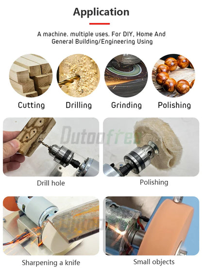 100W Double Table Grinder Machine — Electric Grinding Wheel for Coarse & Fine Polishing with Motorized Stone