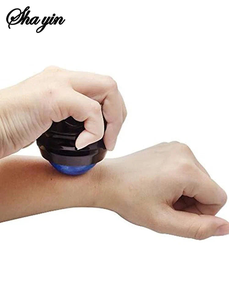 Mini 360° Spin Manual Massage Ball — Self-Therapy Tool for Back, Shoulders & Foot Muscle Relaxation