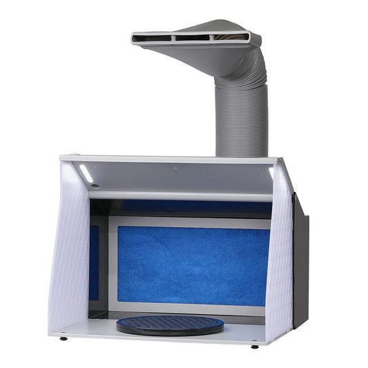 Portable Airbrush Spray Booth Kit – Hobby Paint Booth with LED Lights & Dual Powerful Exhaust Fans