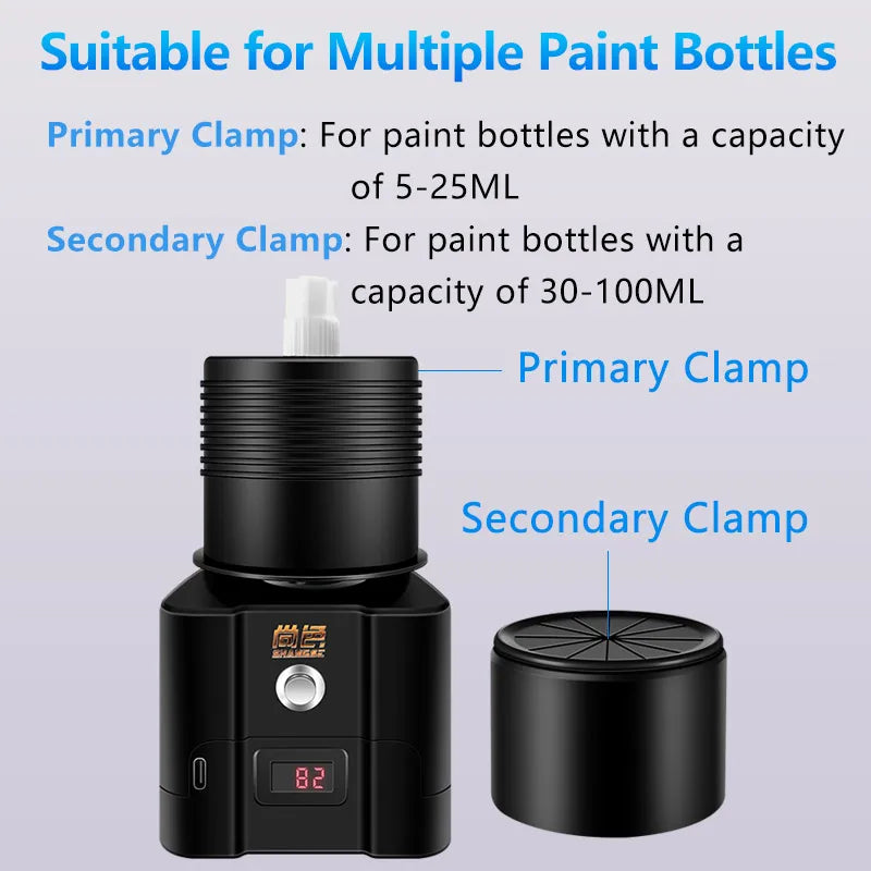 SHANGSE Cordless Paint Shaker Machine – Portable Hands-Free Auto Shut-Off Mixer for Model Paints, Acrylic & Tattoo Ink