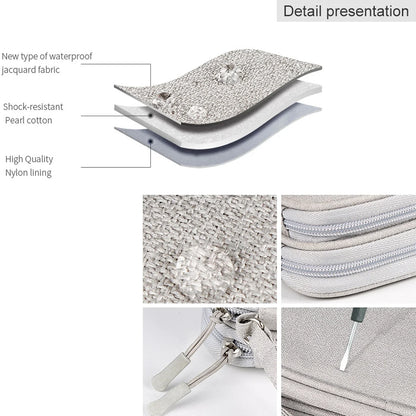 Waterproof Data Cable Storage Bag: Portable Travel Organizer with Double Layers - Carry Case for Cable Cord, USB Charger