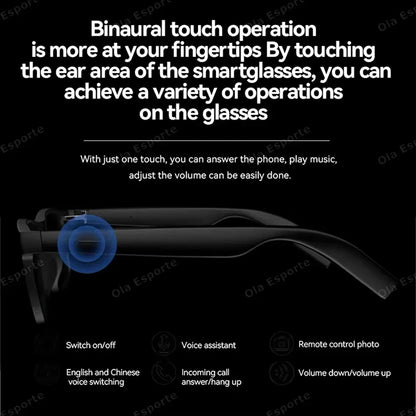 Lenovo AI Smart Glasses – 8K Camera Recording, Touch Control, Voice Assistant, Translation, Music & Wireless Bluetooth Smart Sunglasses