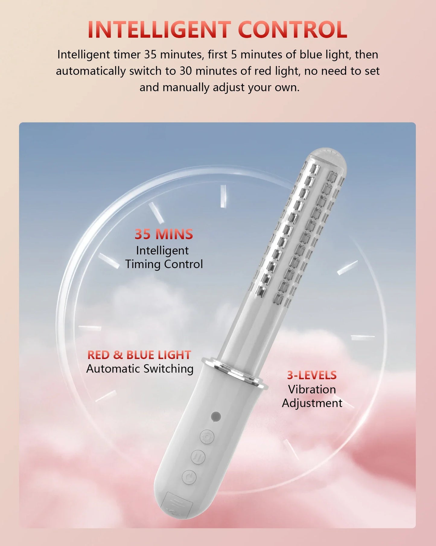 KTS Wireless Vaginal Vibrator Massager with Red Light Therapy for Vaginitis & Vaginal Tightening