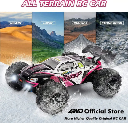 4WD Remote Control Car – Off-Road 4x4 RC High-Speed Buggy Truck, Brushless 50/80KM/H Drift Racing Toy for Kids & Adults