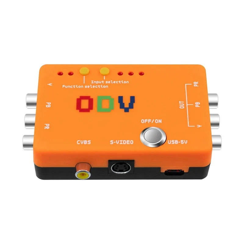 New A47Q-ODV-II Converter Adapter – Component/CVBS/S-Video to Component for Retro Gaming Consoles, No Delay