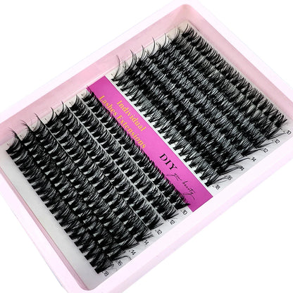 60D/80D/100D Mixed Eyelash Clusters – 10-18mm Wispy Individual Lash Extensions, 266/280pcs DIY Mink False Lashes for Makeup