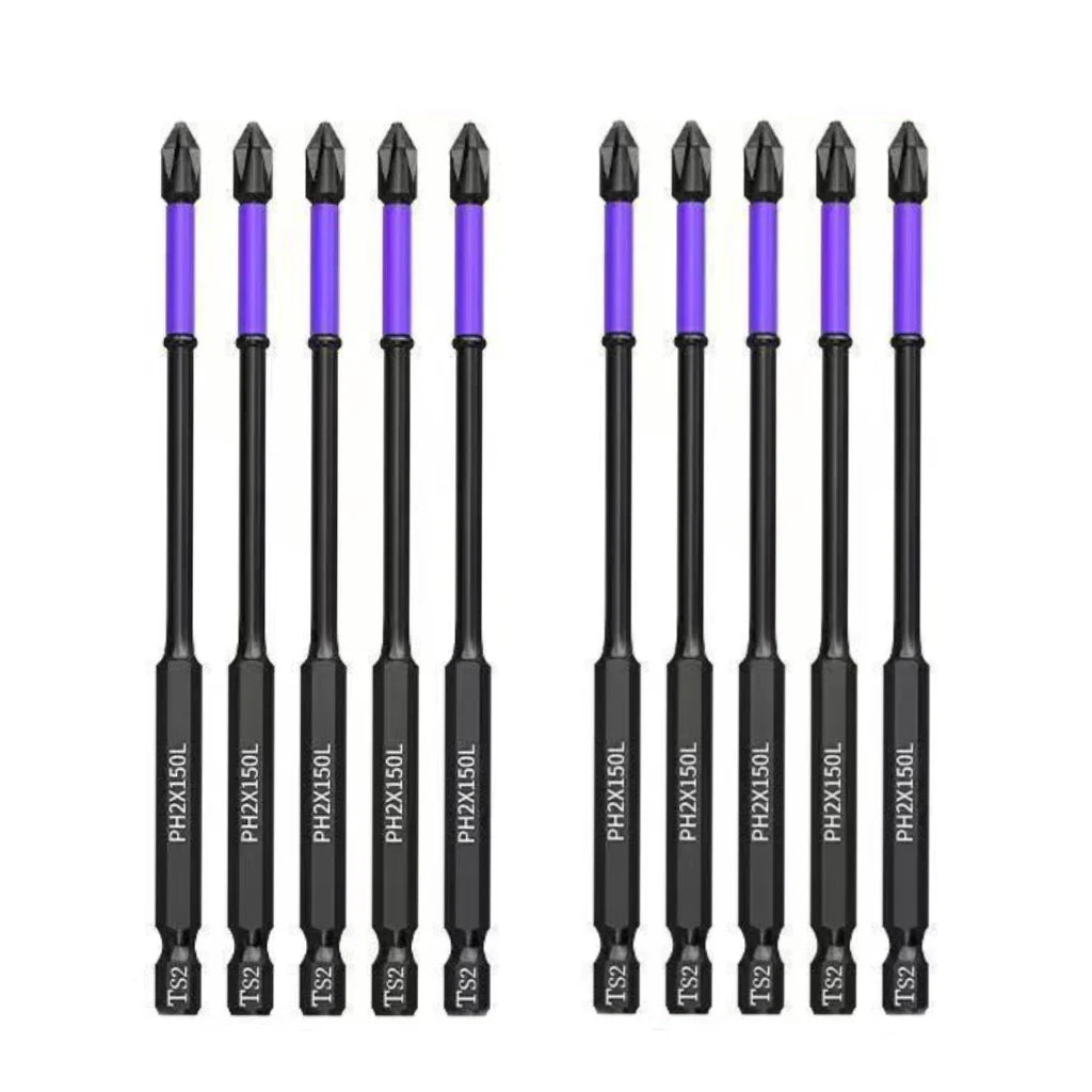 5–60PCS PH2 Magnetic Impact Driver Bit Set – Alloy Steel Cross Screwdriver Bits for Drill & Screw Driving Non-Slip Tool Kit