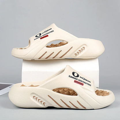 2024 Men’s Massage Slippers – Comfortable Indoor/Outdoor Slides & Beach Sandals, Sizes 38-47