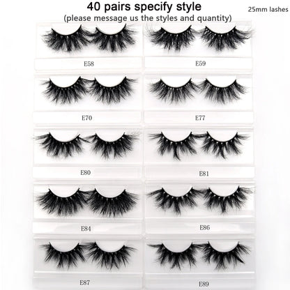 Visofree 3D Mink Eyelashes – 30/40/100 Pairs Handmade Full Strip Lashes with Tray, Cruelty-Free False Lashes for Makeup