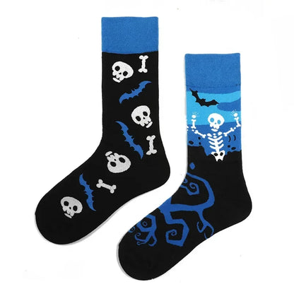 WY_New Asymmetrical Couples Mandarin Ducks Cotton Socks – Fashion Sports Colorful Medium & High Sleeve Unisex Crew Socks, Trendy Couple Gift Socks