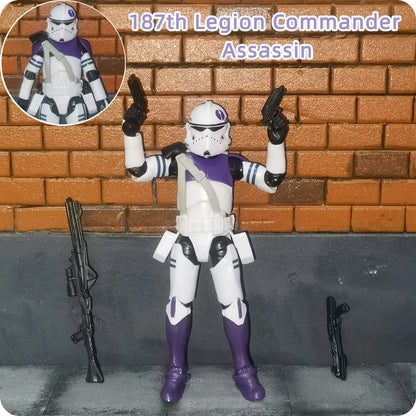 Star Wars 3.75" Clone Trooper Action Figure — 1/18 501st & 187th Legion REX ARF P1/P2 Toy Model
