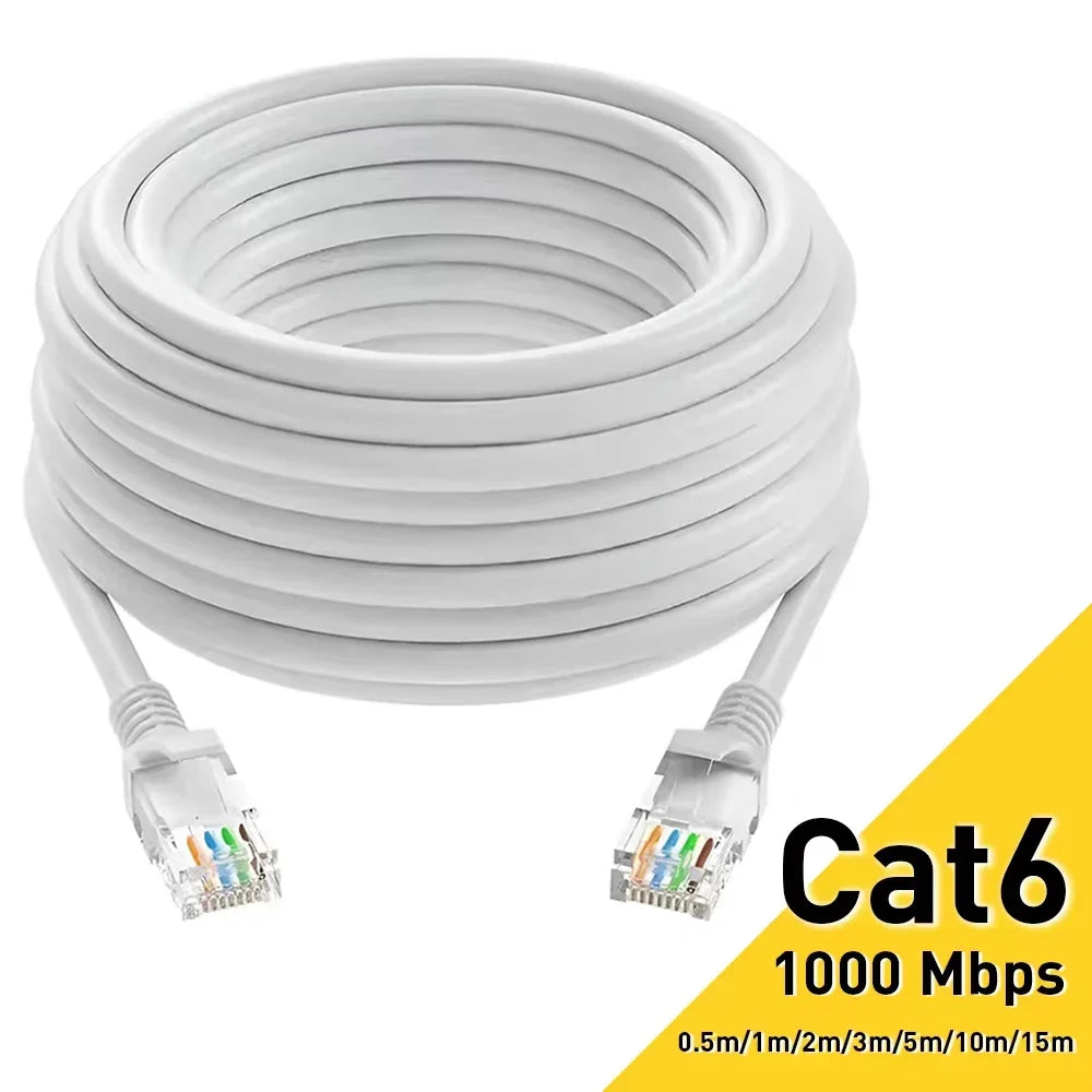 Cat6 Ethernet Cable RJ45 UTP 0.5M–50M – 1000Mbps High-Speed LAN Network Cable for Router, Computer & Internet Connection