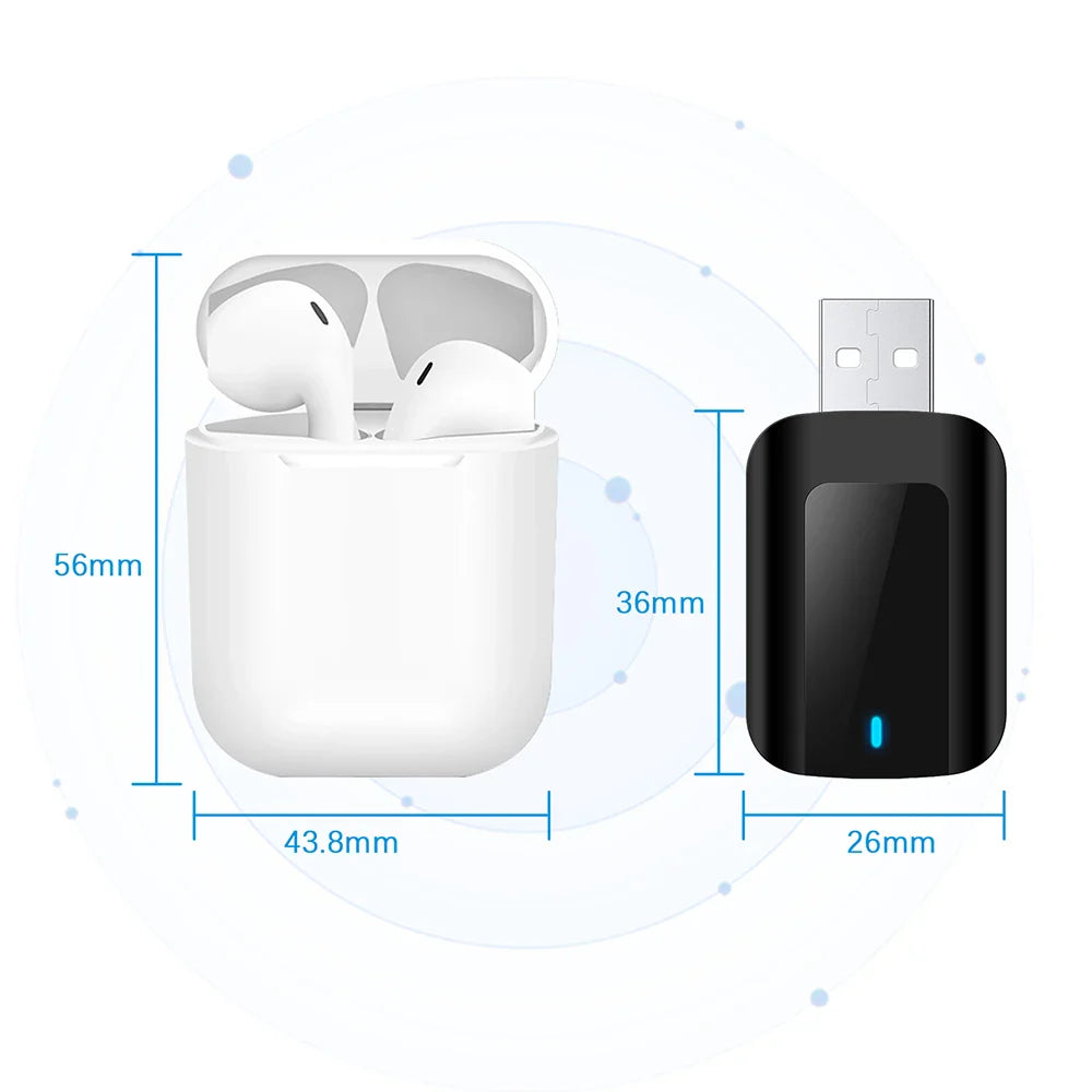 2-in-1 AI Box Mini Adapter – Wired to Wireless CarPlay & Android Auto, Plug and Play WiFi Smart Dongle, Compatible with 99% of Cars
