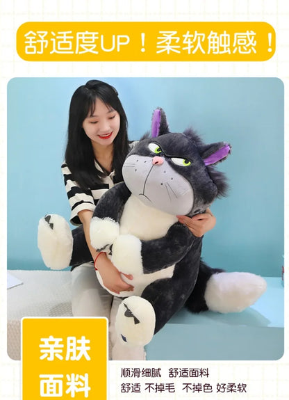 Disney Lucifer Plush Toy – 30/45/60cm Cute Stuffed Figaro Cat from Cinderella, Perfect Holiday Gift for Girls & Kids