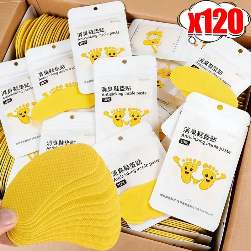 Portable Shoe Deodorizing Insole Stickers 12-240PCS - Sweat-Absorbing Foot Odor Removal Inserts
