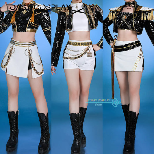 Zoey Rumi Mira Demon Hunters Cosplay Costume (HUNTR X Kpop) — Halloween/Stage Wig & Uniform