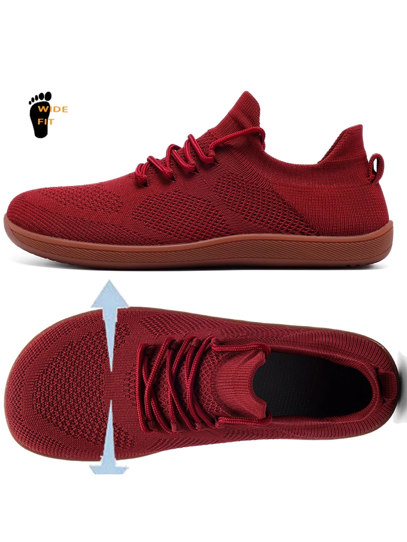 2025 Men's Wide-Toe Casual Shoes — Soft Sole Walking Sneakers, Breathable Mesh Comfortable Barefoot Shoes