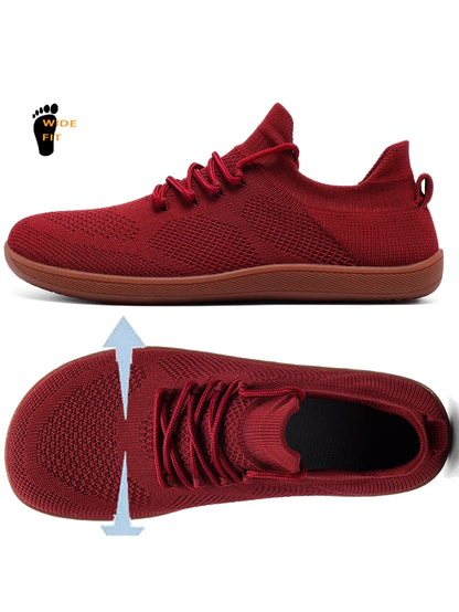 2025 Men's Wide-Toe Casual Shoes — Soft Sole Walking Sneakers, Breathable Mesh Comfortable Barefoot Shoes