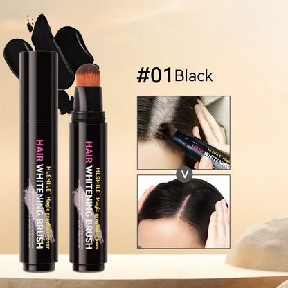 4-Color Hair Dye Touch-Up Pen — Convenient Cream Stick for Covering White Hair, Disposable Local Hair Coloring