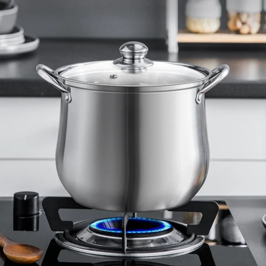 Large Stainless Steel Stock Pot – Durable Kitchen Pot for Soups, Stews & More