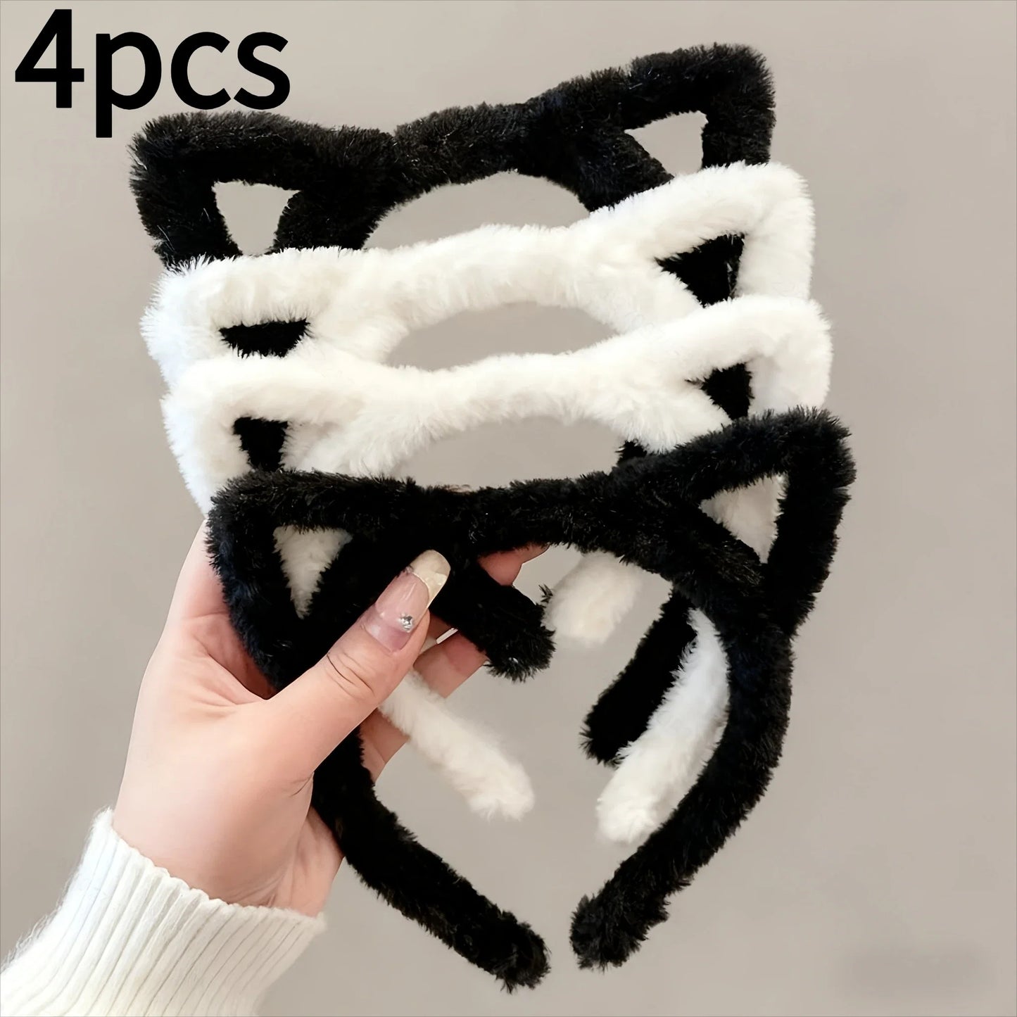 Cat Ear Plush Headband - Cute Large-Size Hair Accessory for Women, Party Dress-Up and Everyday Wear
