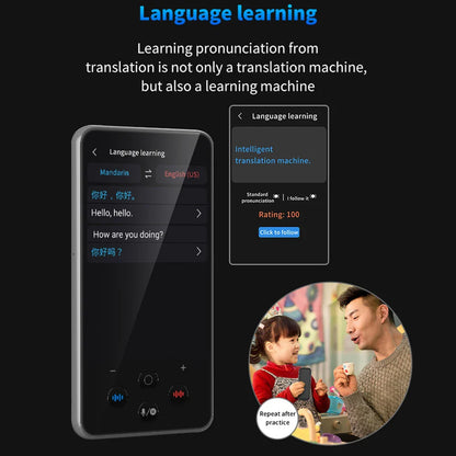 S85 Pro Language Translator Device – 138 Languages, Voice & Video Recording, Offline Translation, 8GB, 2000mAh