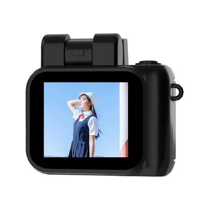 Mini Monoreflex Style 1080p CMOS Camera – Portable Video Recorder with Flash, LCD Screen & Battery Dock