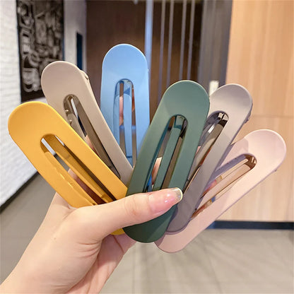 4Pcs Frosted Large Hair Clips Set – Solid Color Acrylic Non-Slip Toothed Hairpins for Women Fashion Hair Accessories