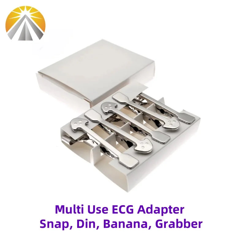 Multi-Function Veterinary ECG Clips — EKG Electrodes for Animals with DIN 3.0, Banana 4.0, or Snap 4.0 Cable Compatibility