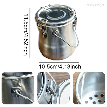 Stainless Steel Airtight Paint Brush Washer & Cleaner with Strainer Lid – Portable Brush Cleaning Container